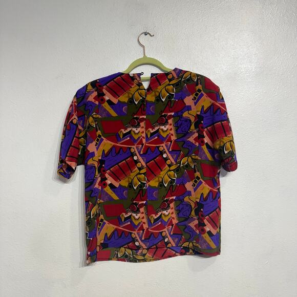 Che Studio Purple Vintage Blouse Sz M - Picture 8 of 11